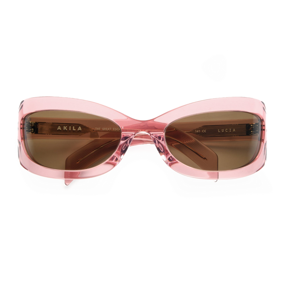 Lucia / Pink Acetate & Brown Lens