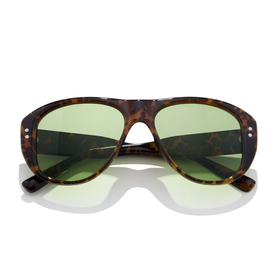 Austin / Havana Tortoise & Lawn Green Lens