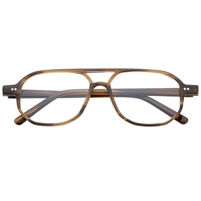 Walid Optical / Dual Brown Acetate & Prescription Lens