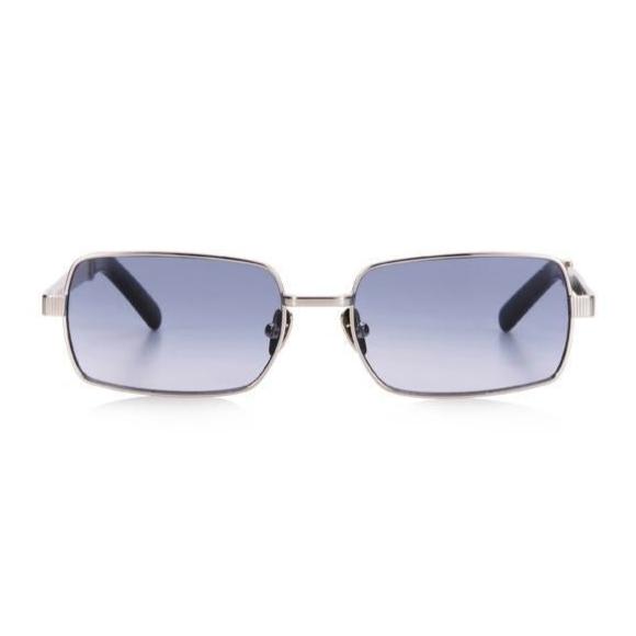 X Jordan Simek / Mile High / Silver Metal & Blue Gradient Lens